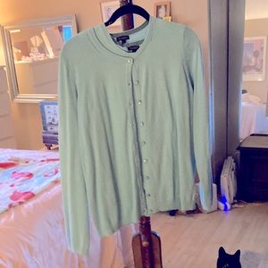 Talbots blue size L cotton sweater set